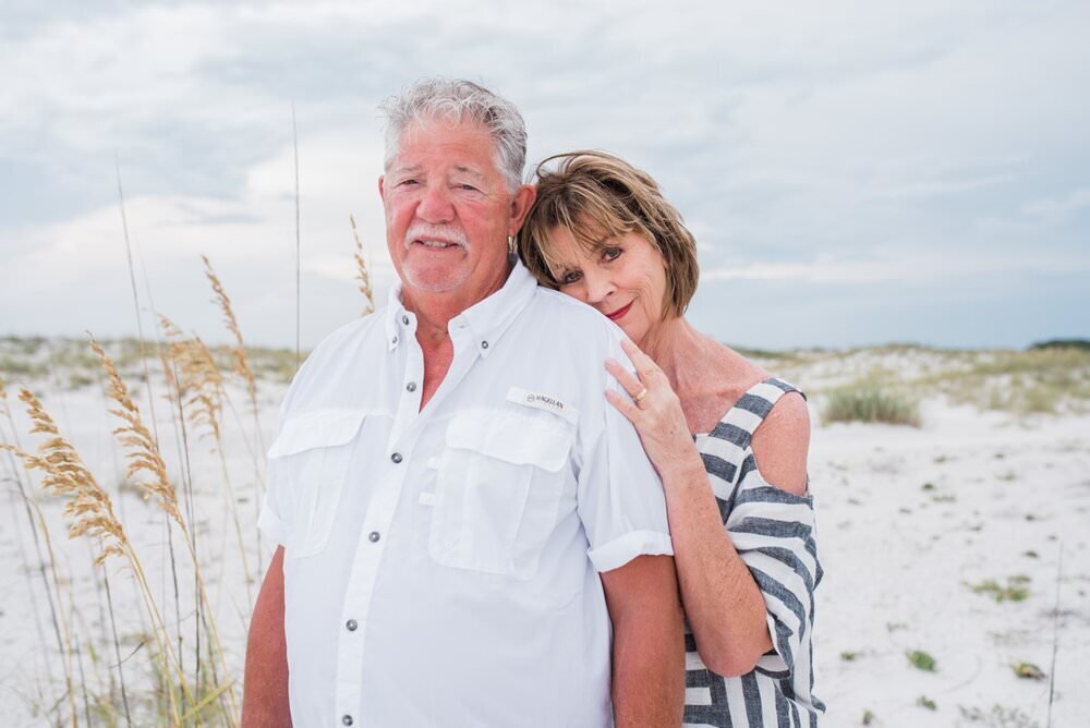 senior couple at  Pensacola Beach