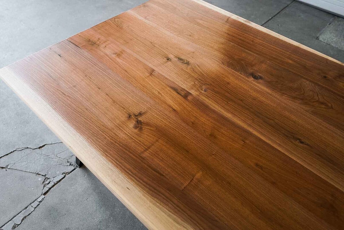 Gorgeous Walnut Dining Table with Sap lines