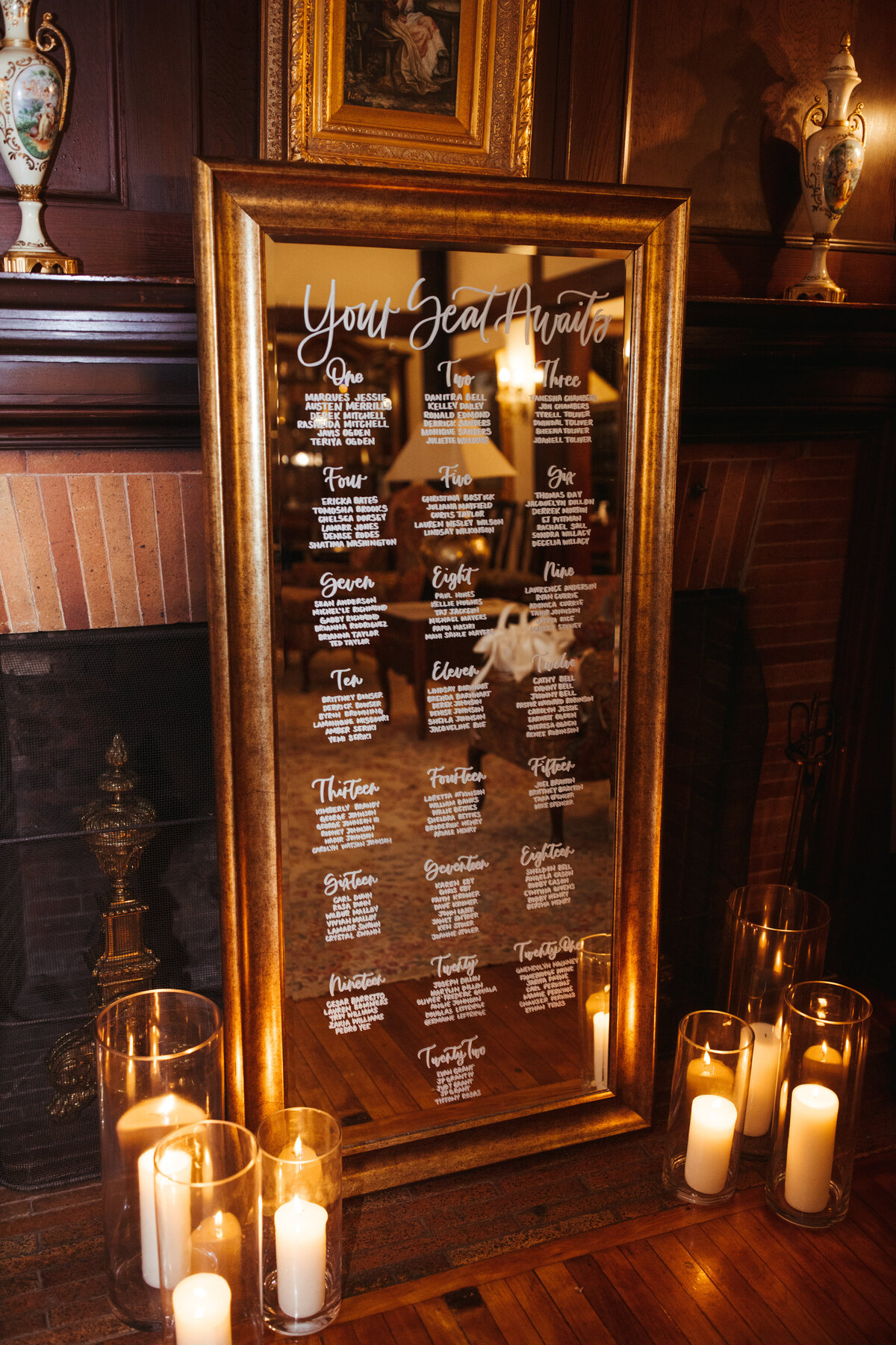 DC-Wedding-Planner-SG3-Events-Elegant Black-Tie-Wedding-in-Baltimore-Maryland - Mirror-Seating-Chart