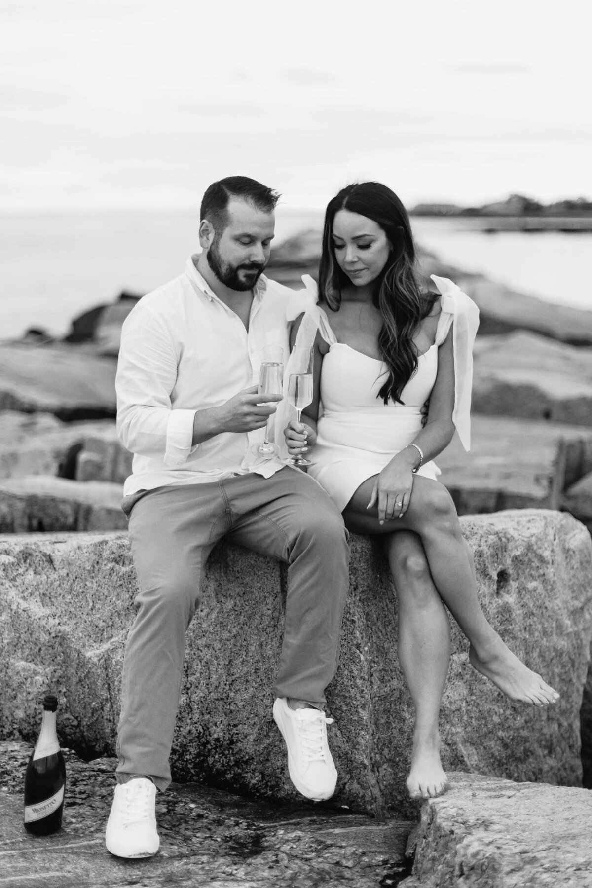 new hampshire engagement session on the beach