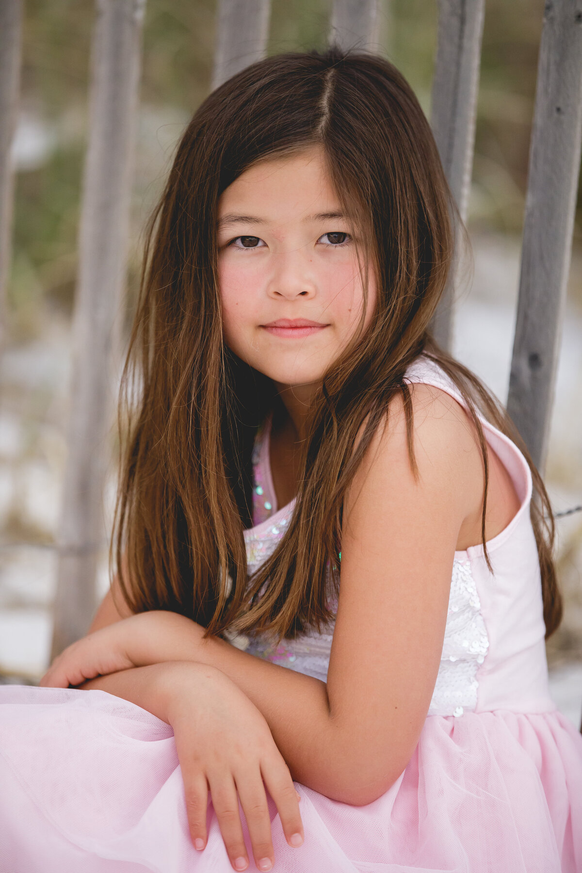 portrait of girl on beach in seagrove florida