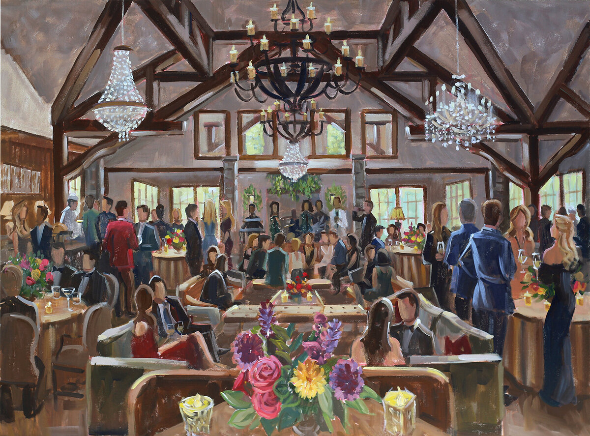 painting of corporate event