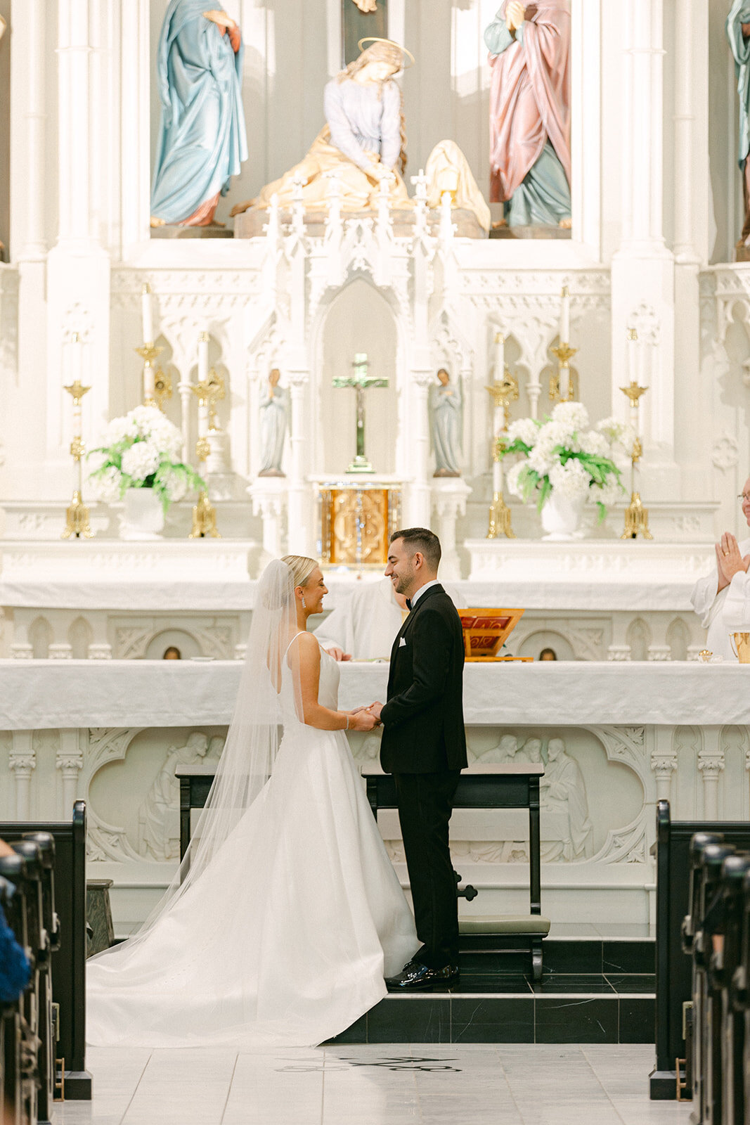 Bride and groom celebrating at the Omni William Penn Hotel wedding in Pittsburgh