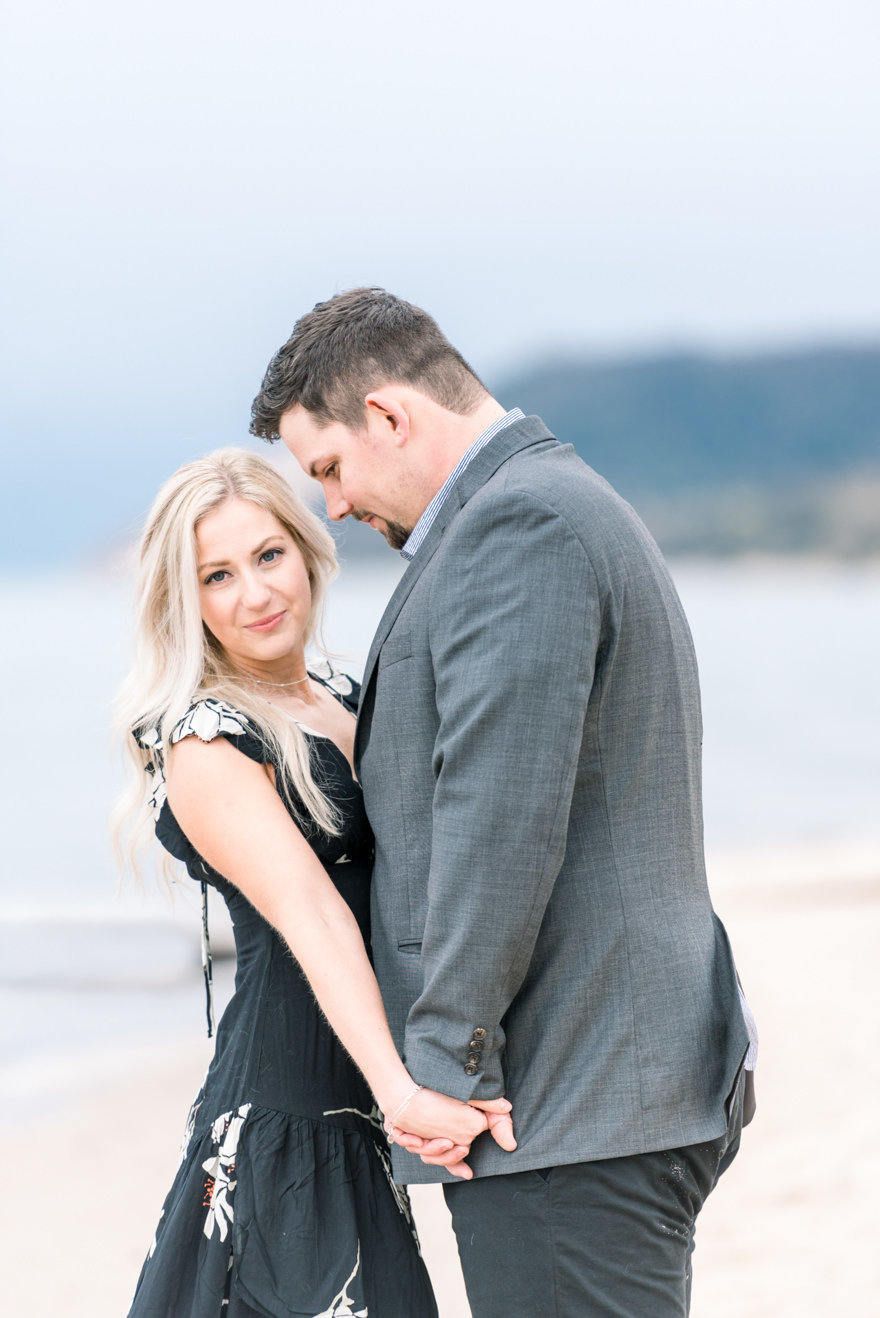 northermichigan beach engagement photography