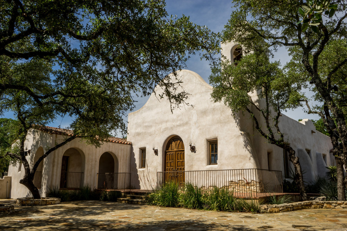 Exterior shot of the ceremony site at Lost Missions wedding venue in Texas Hill Country reception