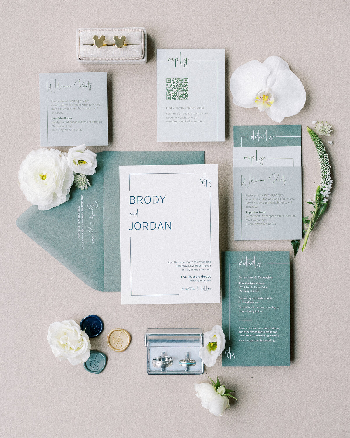 flower styling,, wedding invitations, studio fleurette