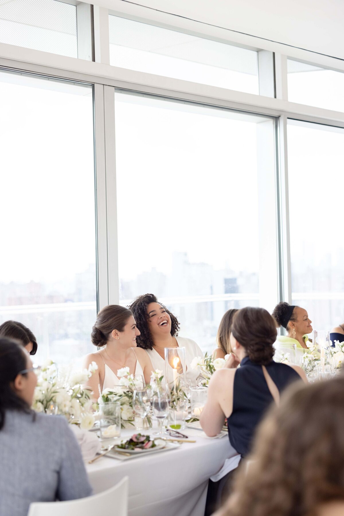 NYC Wedding Reception Brides at Sweetheart Table