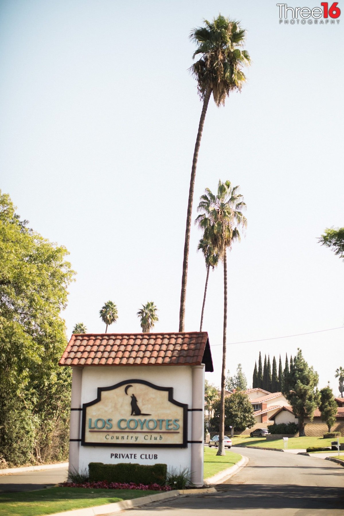 Main entrance to the Los Coyotes Country Club