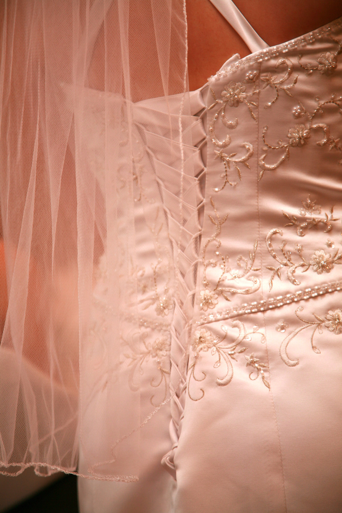 Kassel details in wedding dress.