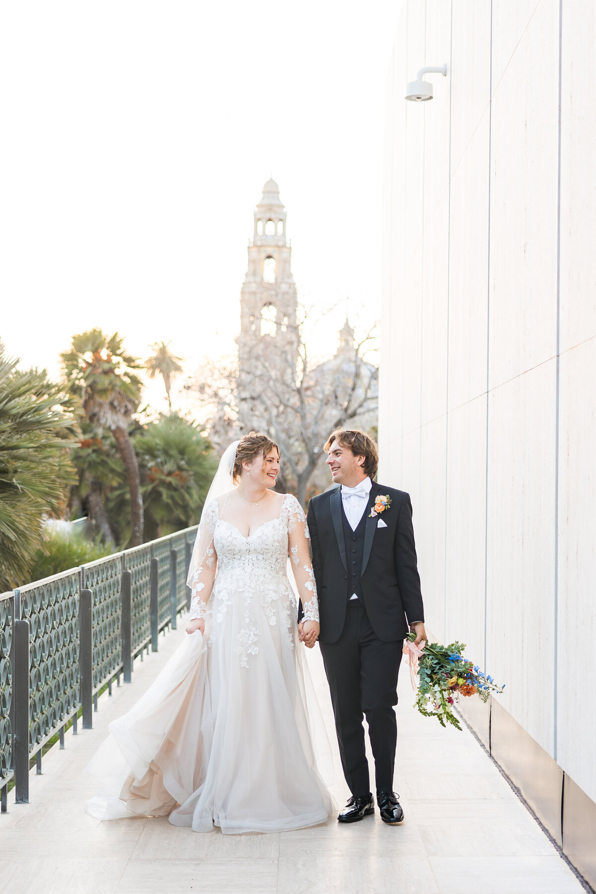 bride-and-groom-walking-balboa-park-san-diego