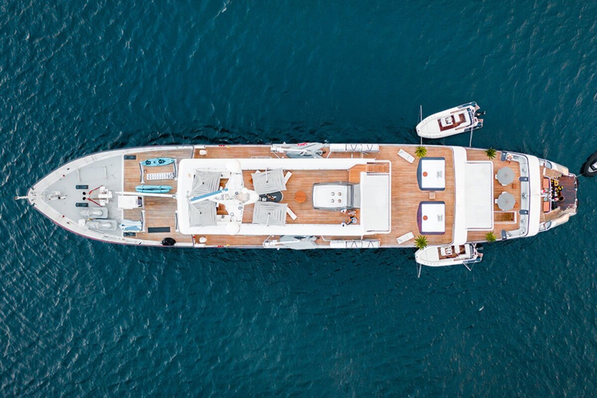 Aqua Blu Luxury Yacht Private Cruise Indonesia From Above