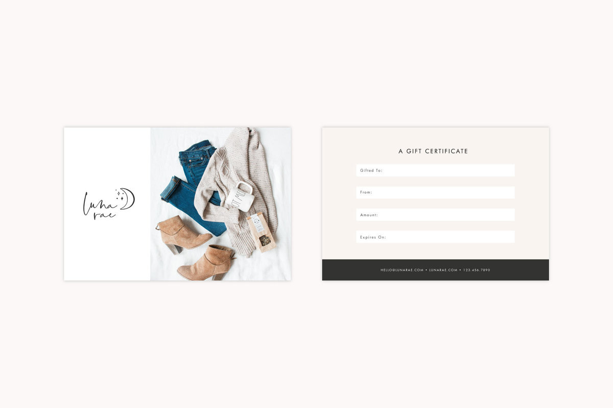 Luna Rae PreMade Brand for Photographers by Swoone