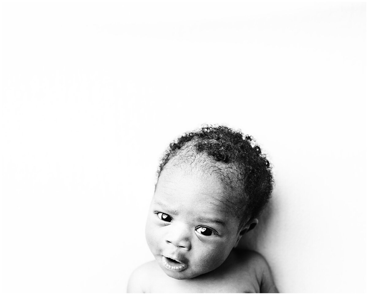 Black and white newborn photoshoot