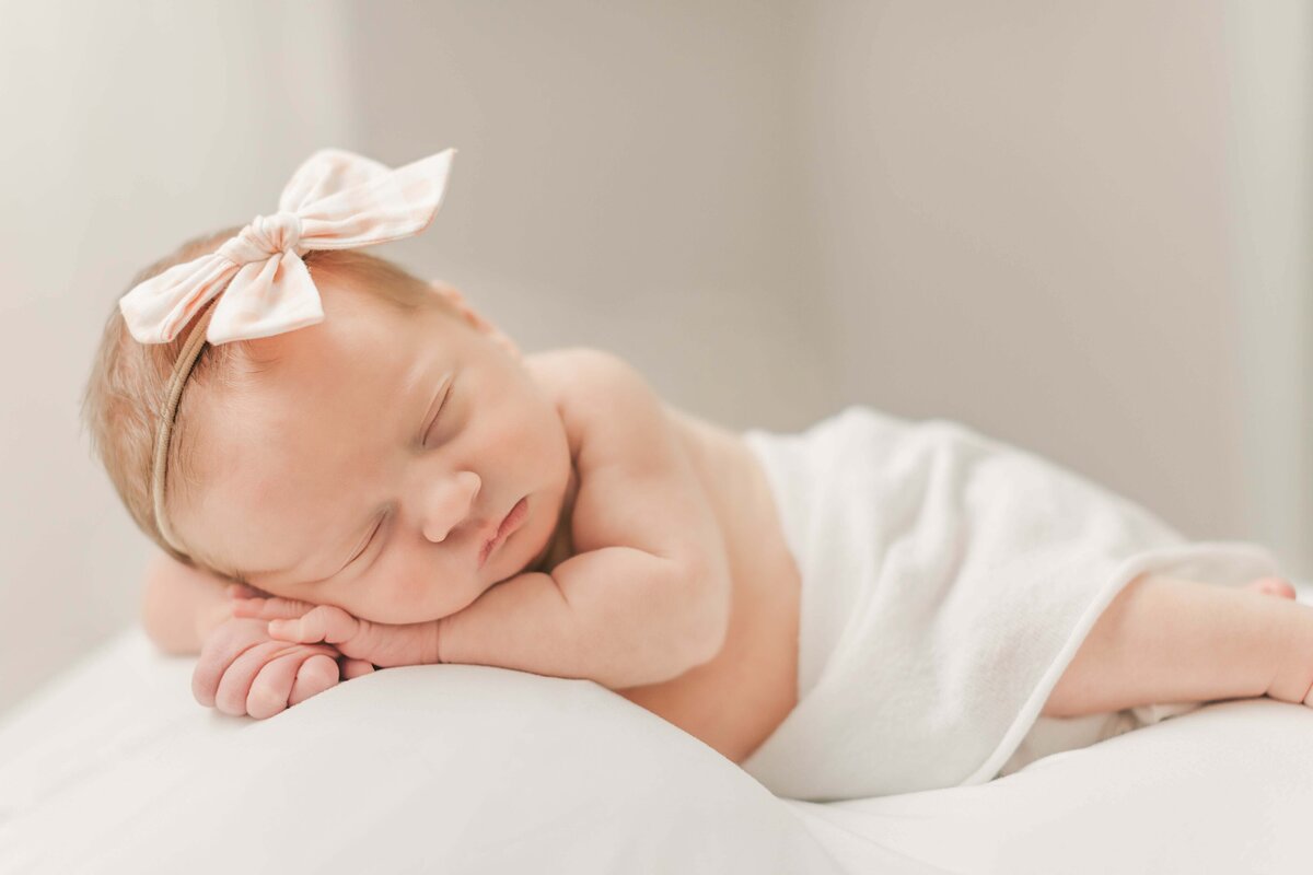 Sweetly posed newborn light and airy Cincinnati newborn portraits