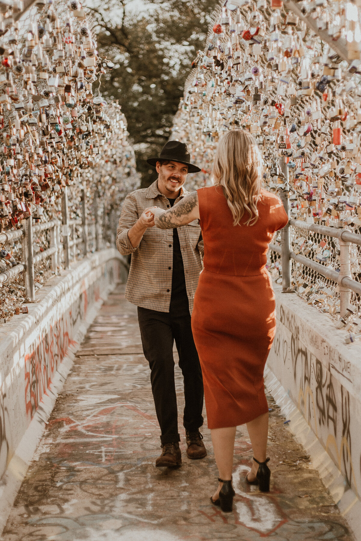Romantic Engagement Shoot - Buffalo Bayou Park, Houston Texas-78