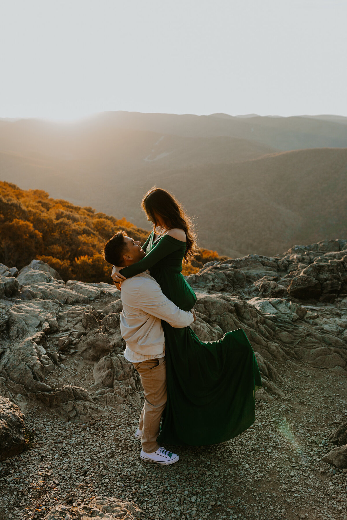 engagement session at sunset