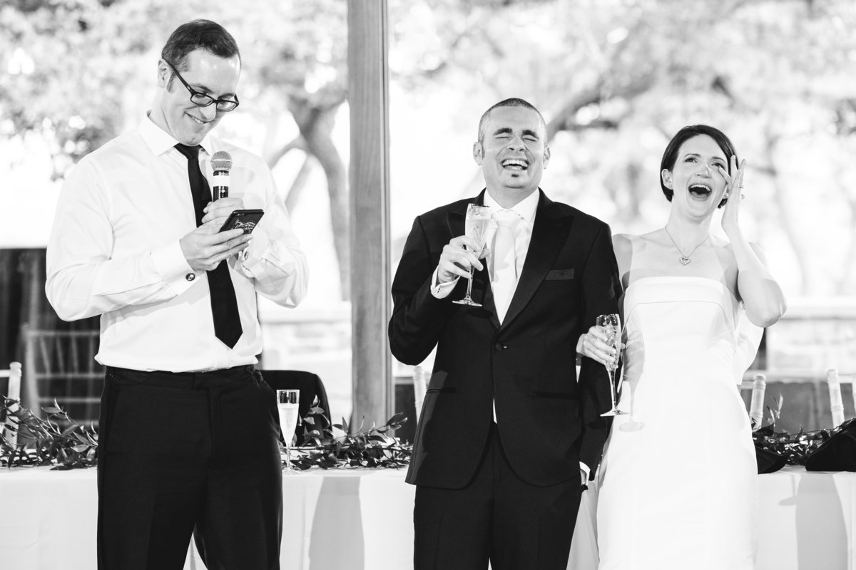 canyonwood ridge wedding photographer best man toast bride groom laugh 250 S Canyonwood Dr, Dripping Springs, TX 78620