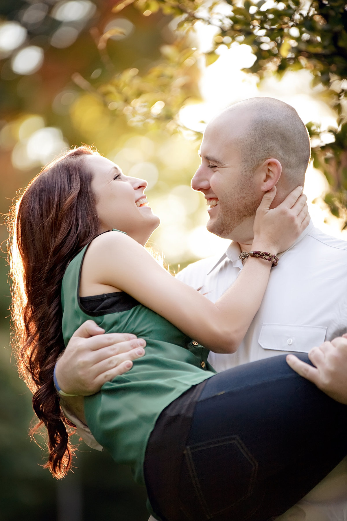 golden hour engagement session acquinas college