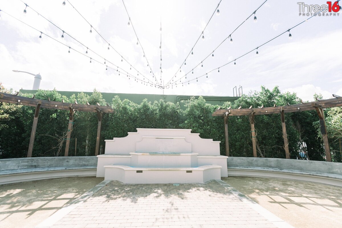 Outdoor wedding ceremony area at the Casita Hollywood wedding venue that you can create your own decor