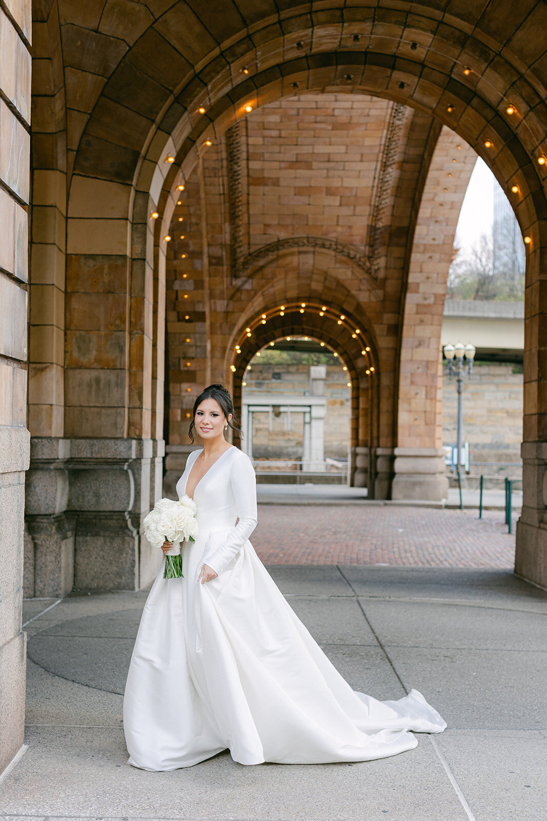 Romantic wedding reception at The Pennsylvanian, iconic Pittsburgh wedding venue