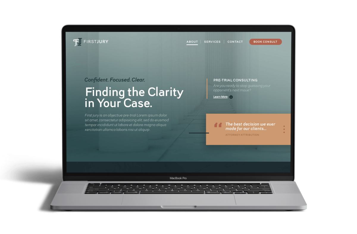 mock jury consultant website design
