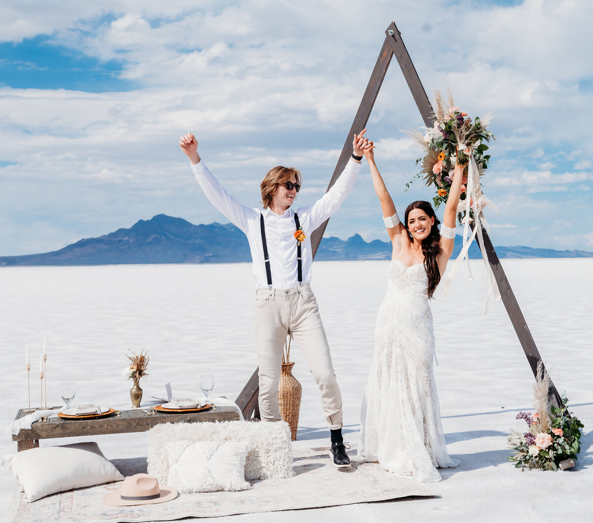 Utah Bonneville Salt Flats Elopement and Wedding Photographer
