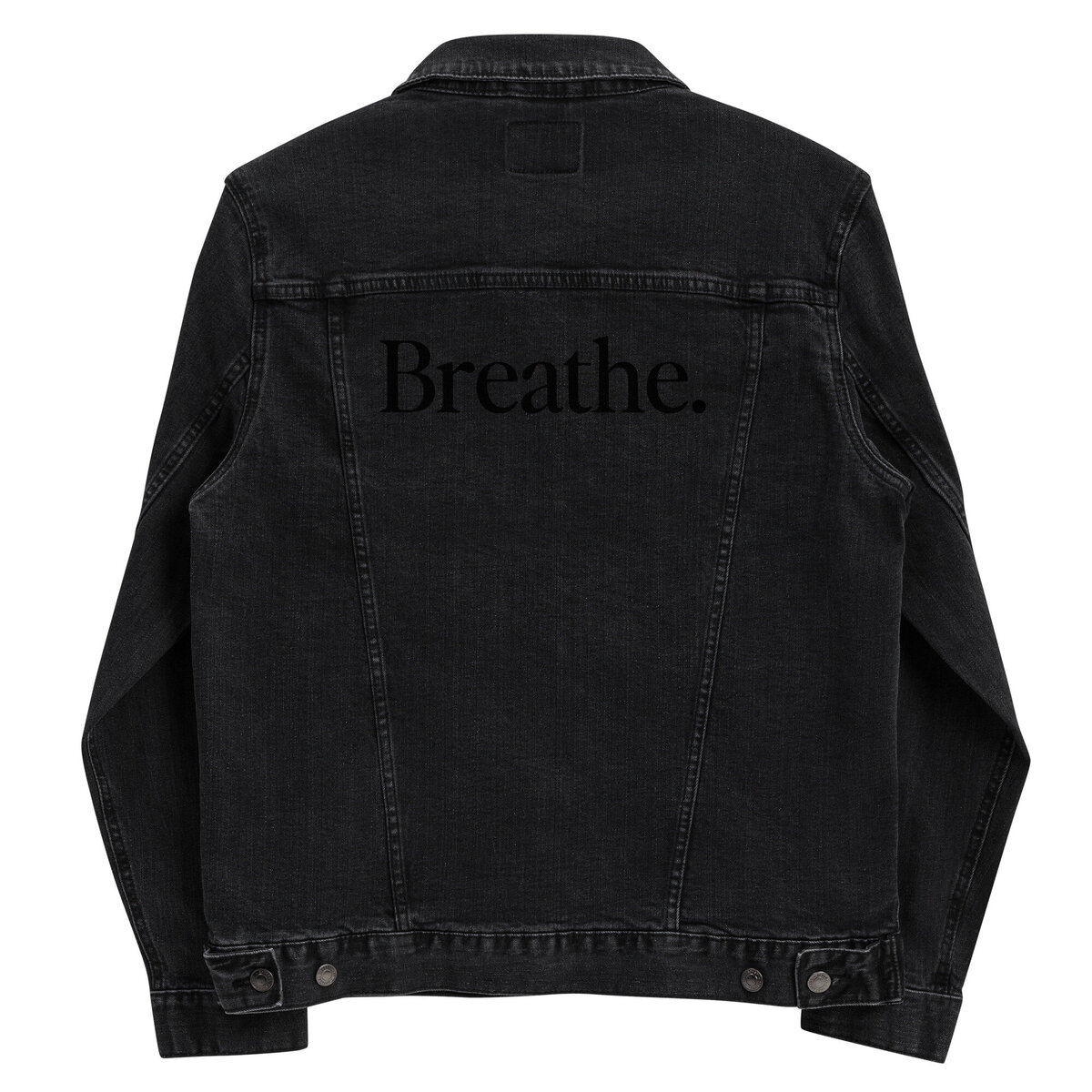Black Vintage Inspired Breathe Denim Jacket I Merch Shoppe I Chaos & Calm