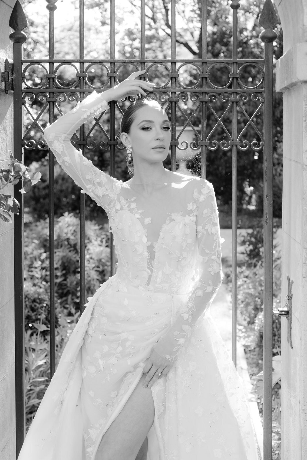 bride in her wedding gown