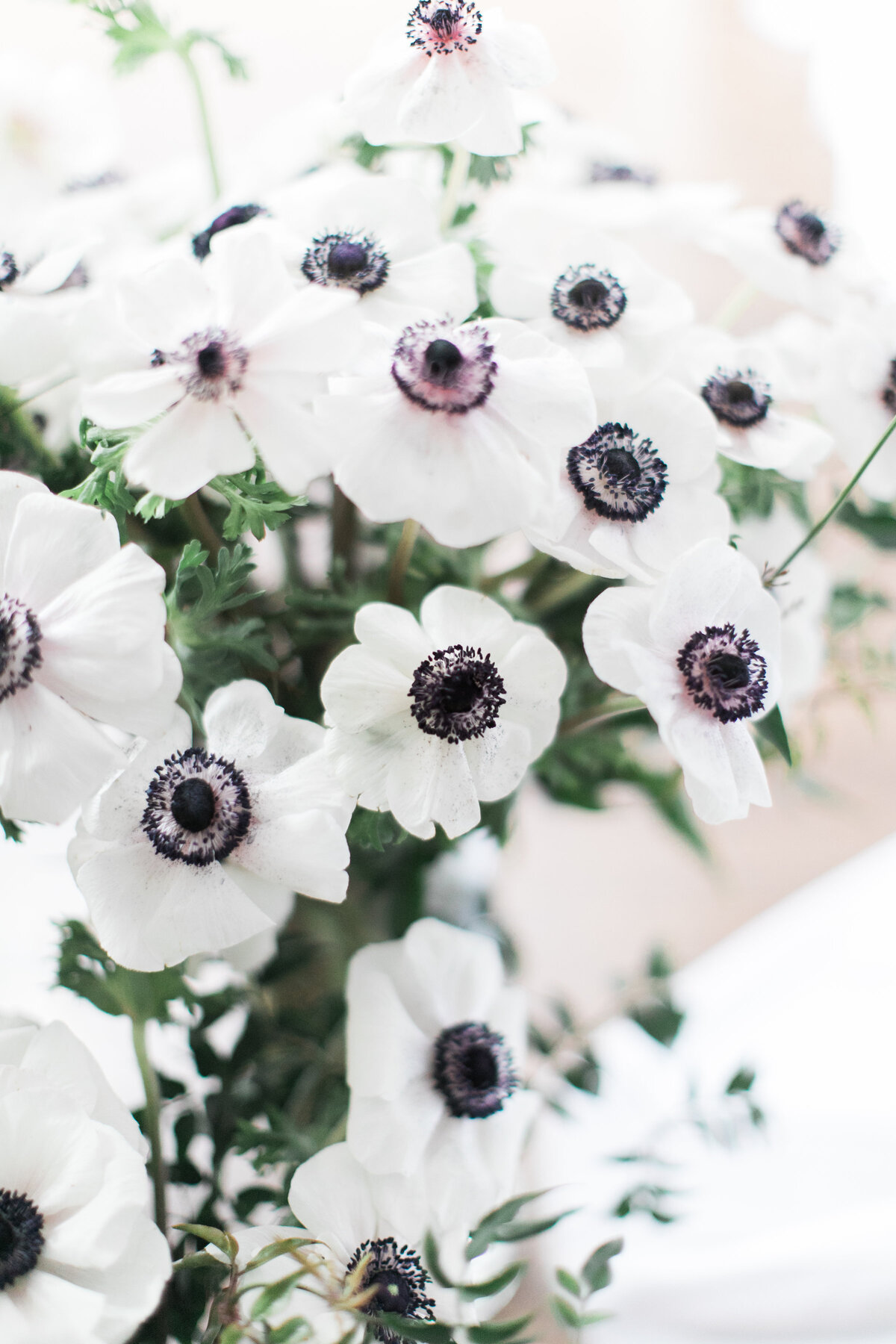 white florals at wedding