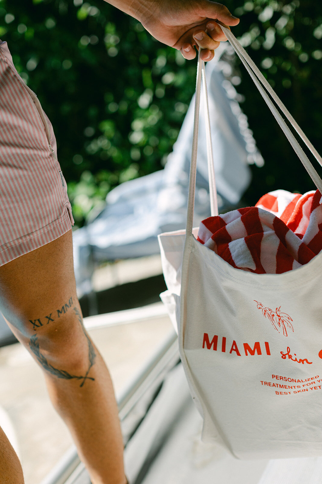 Professional branding session for a luxury skincare company in Miami, FL