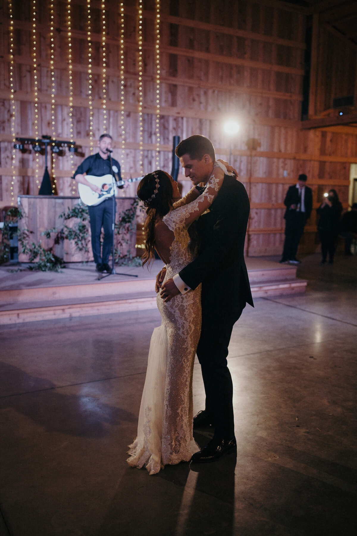 Mady and Corey Seager first dance at black tie wedding