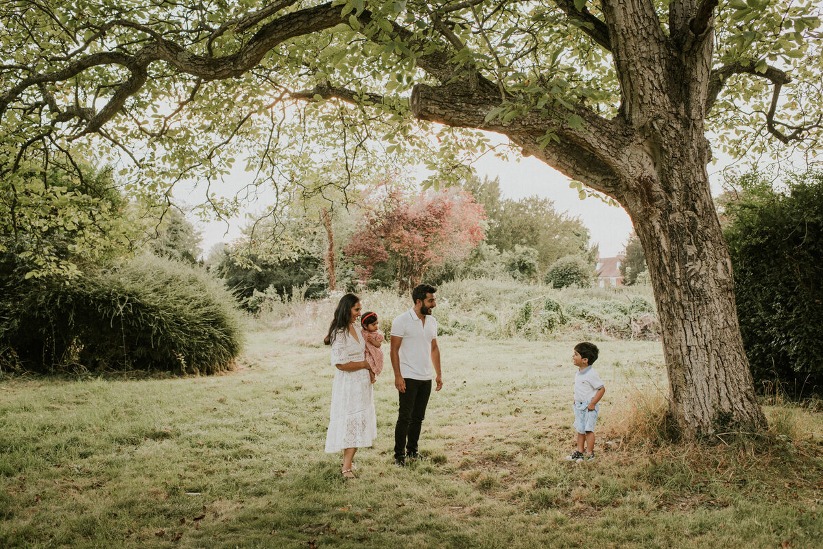 Family in park for natural photography