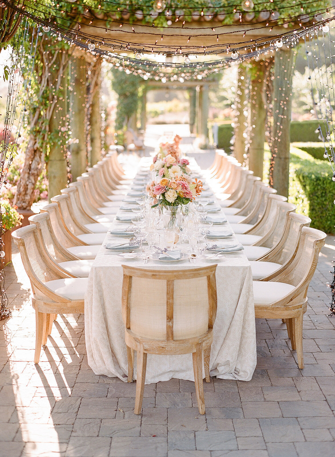 Bernardus Carmel Wedding summer dinner table