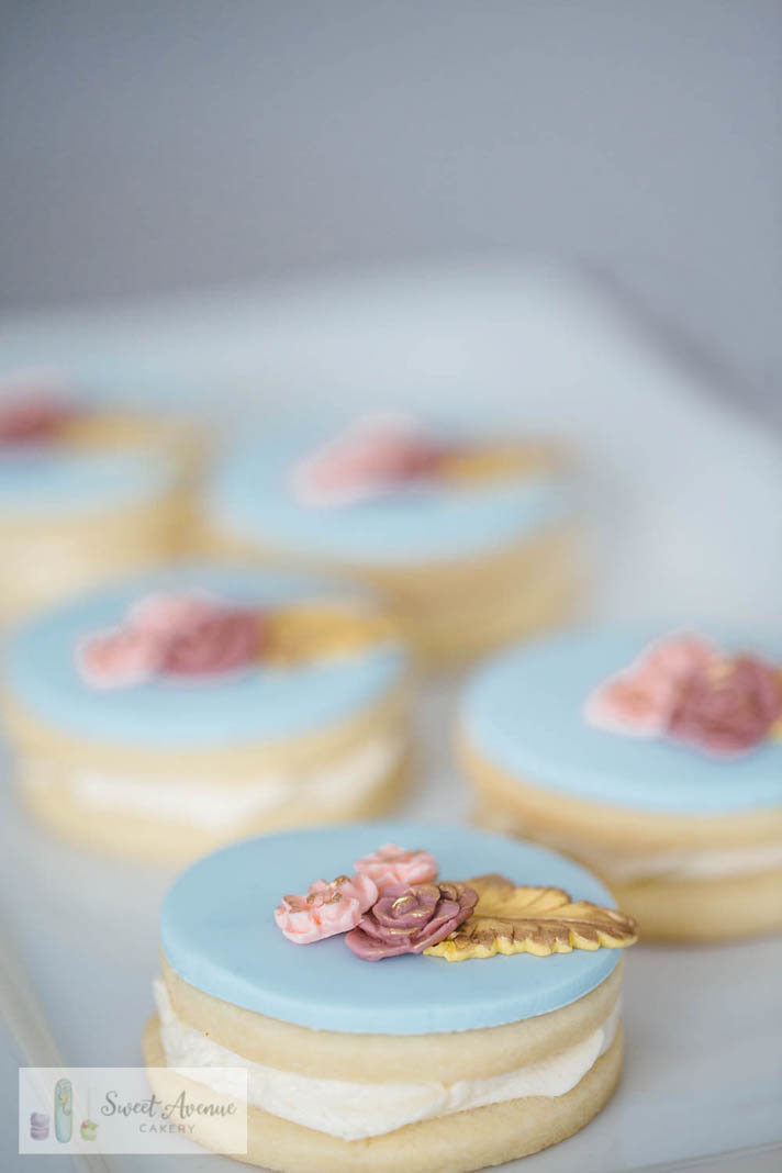 vintage decorated cookie sandwiches