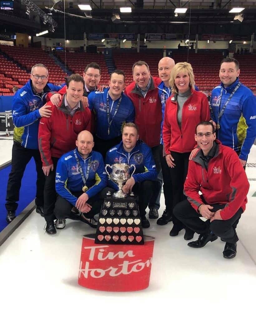 Team photo at curling event