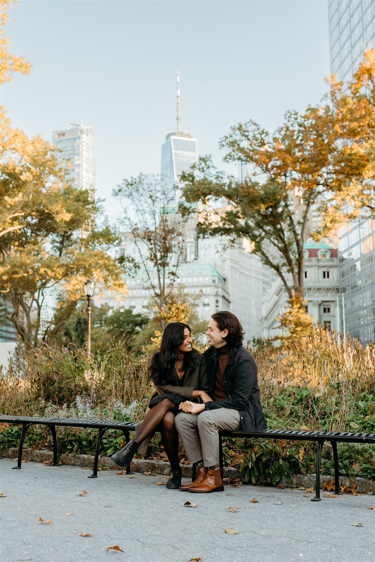 engagement photos in a park
