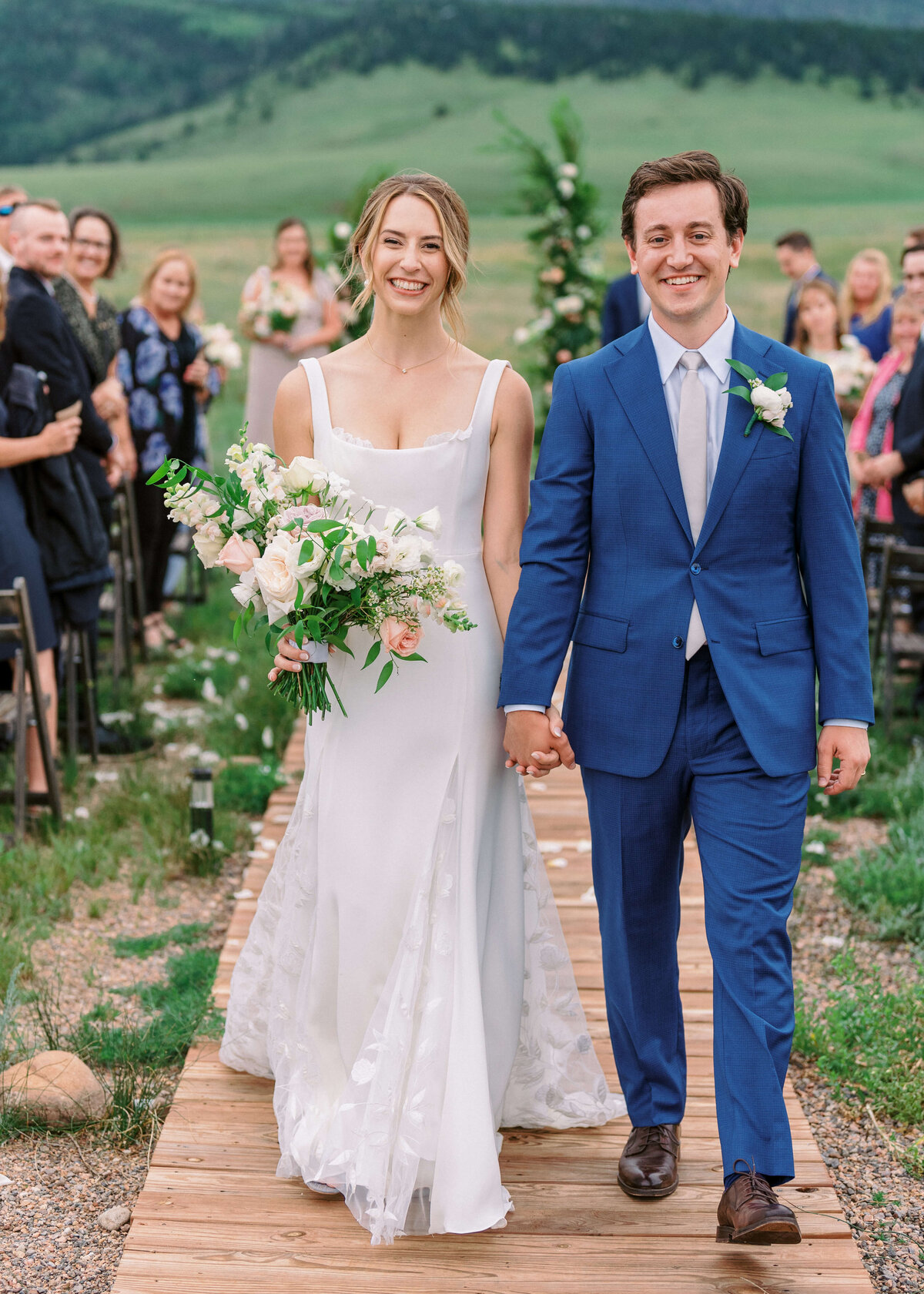 Handsome groom and beautiful bride are finally married!
