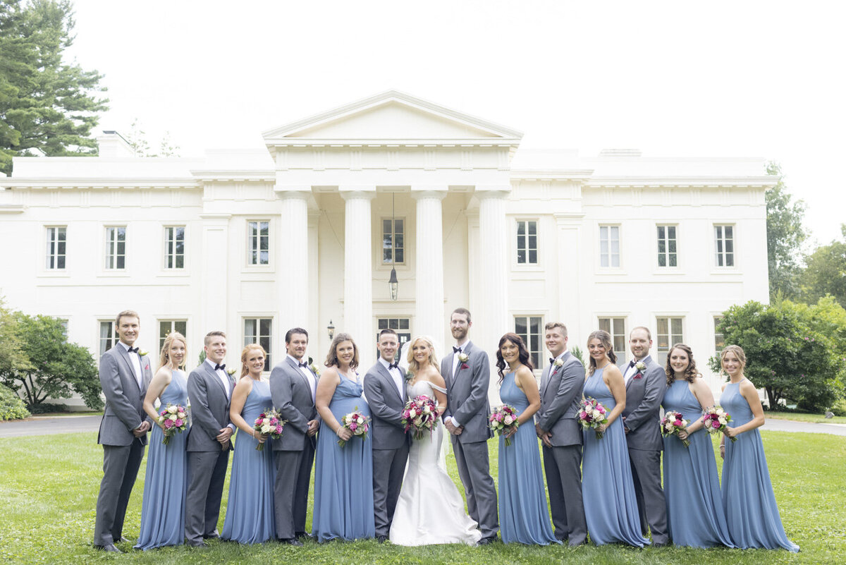 bridal party portraits - Wadsworth Mansion wedding photographer Rachel Girouard
