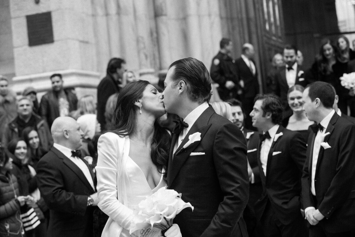 First Kiss NYC Wedding