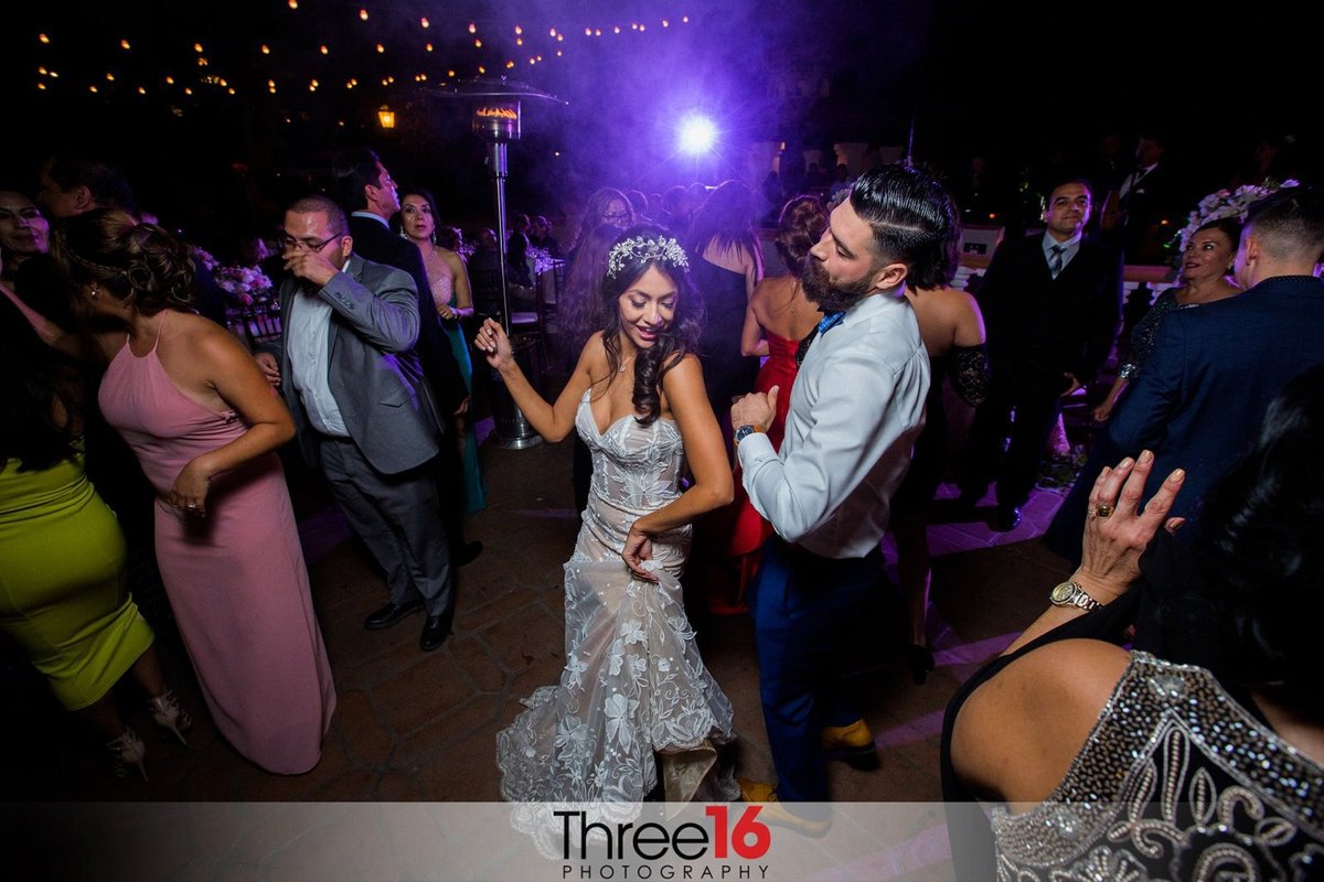 Bride and Groom dance with their guests