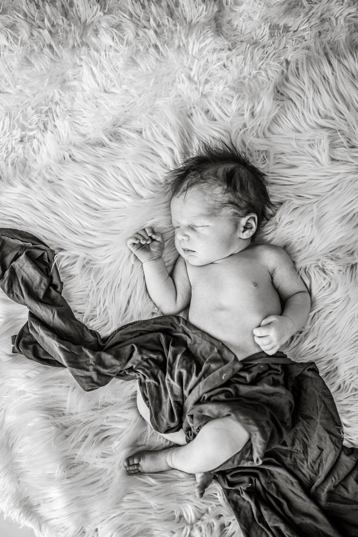 black and white newborn galveston texas photographer