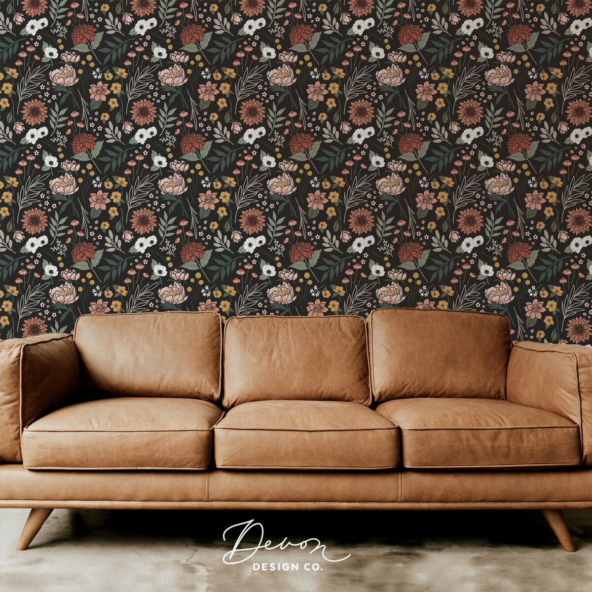 Devon-Design-Co_Boho-Floral-Wallpaper