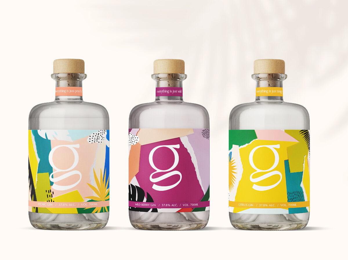 Gin Label Custom Designed by Crystal Oliver - Graphic Designer Melbourne