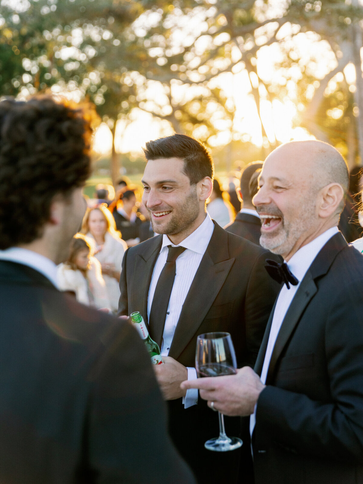 Wedding guests enjoying cocktail hour at the Longboat Key Club.