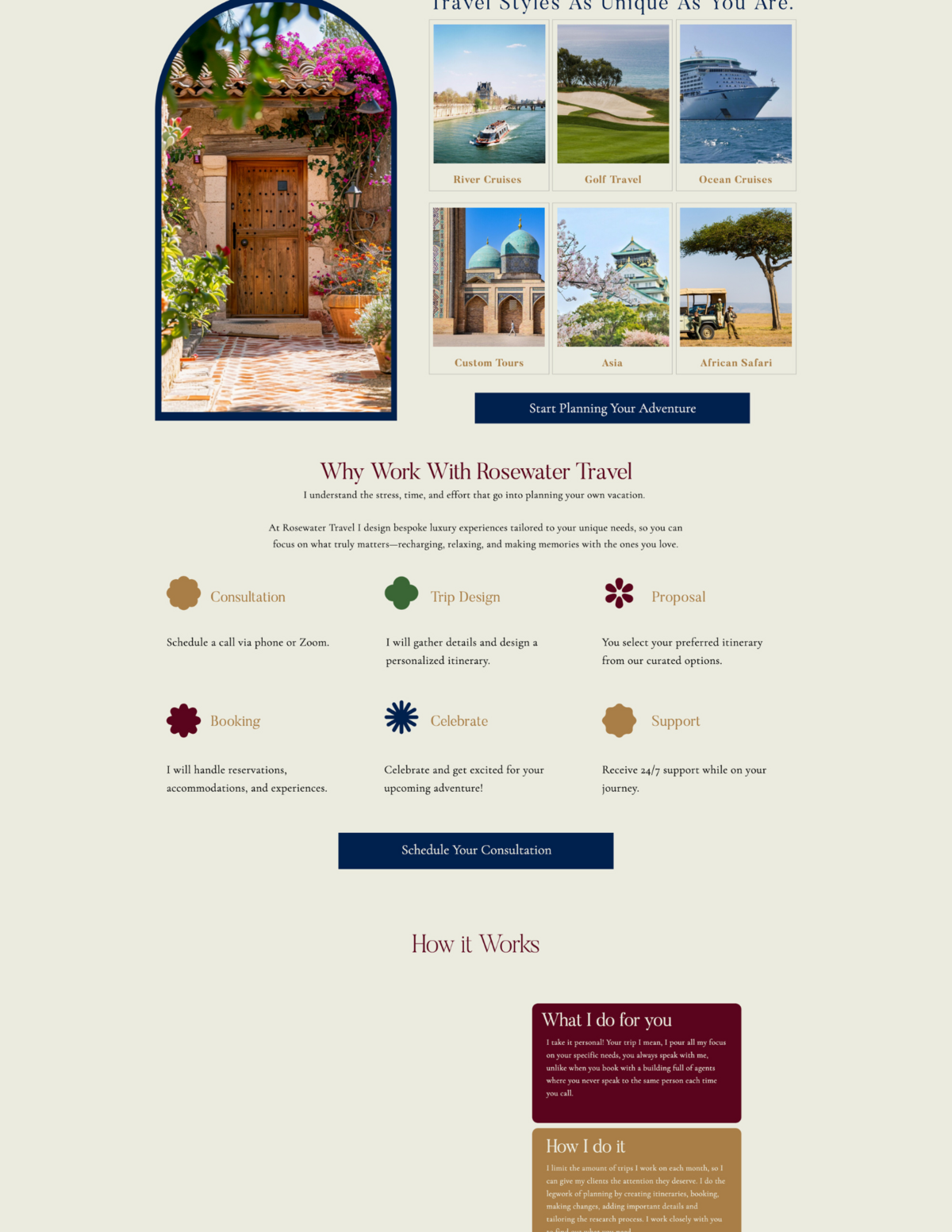 Rosewater Travel Website by Kemotion (2)
