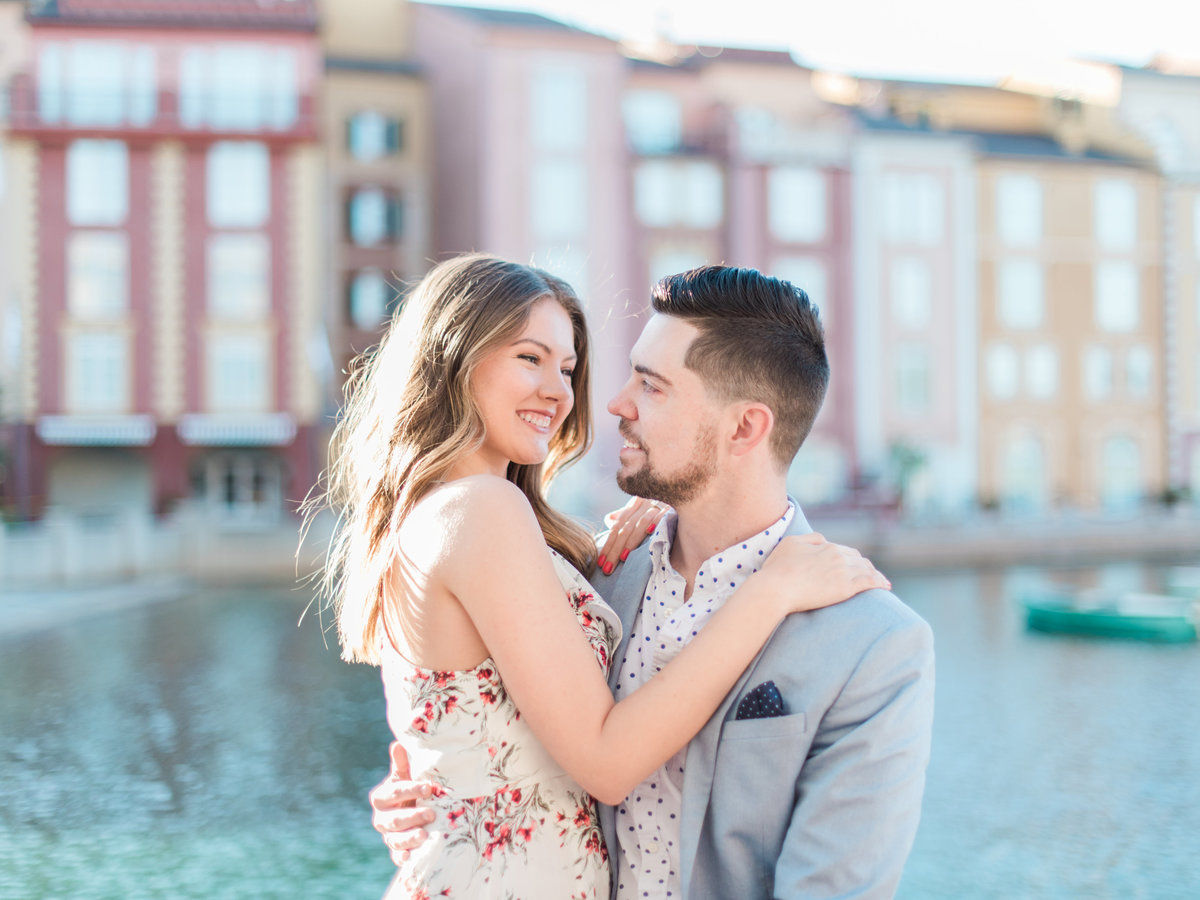 Portifino Hotel Orlando Engagement photos stylish couple