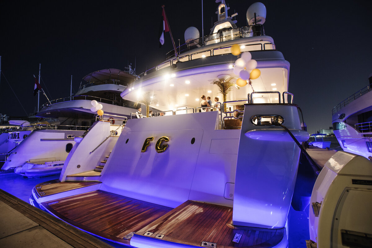 Luxury Destination Birthday Planner Dubai -boat in dock  copy