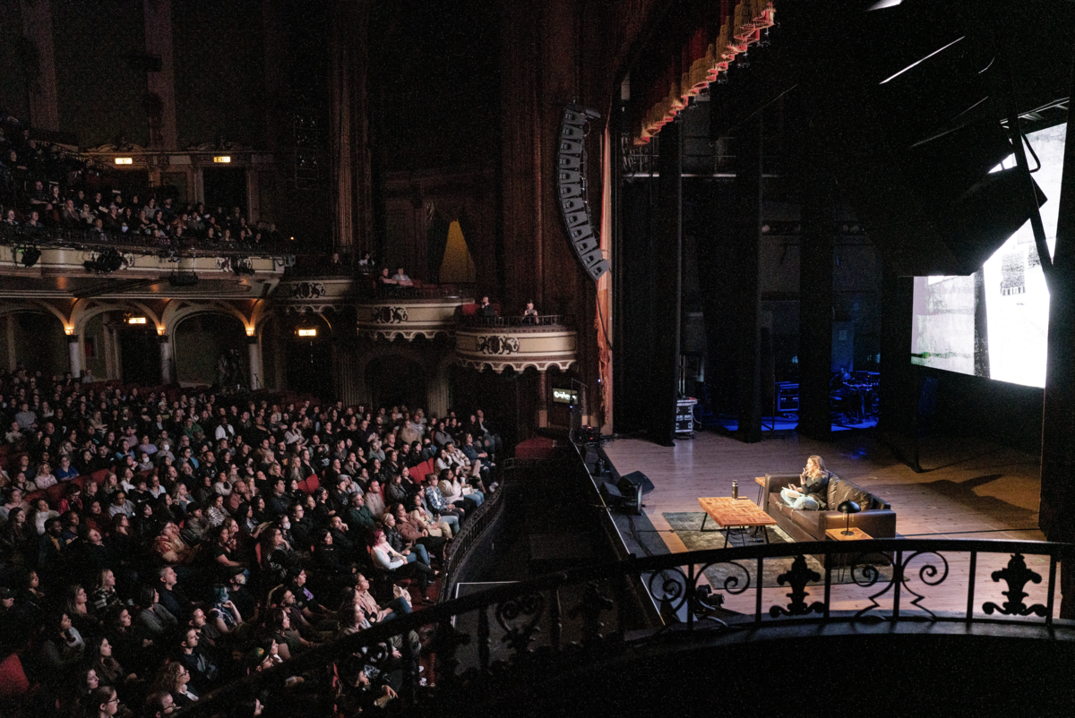 Ashley Flowers on stage during The Deck Investigates tour