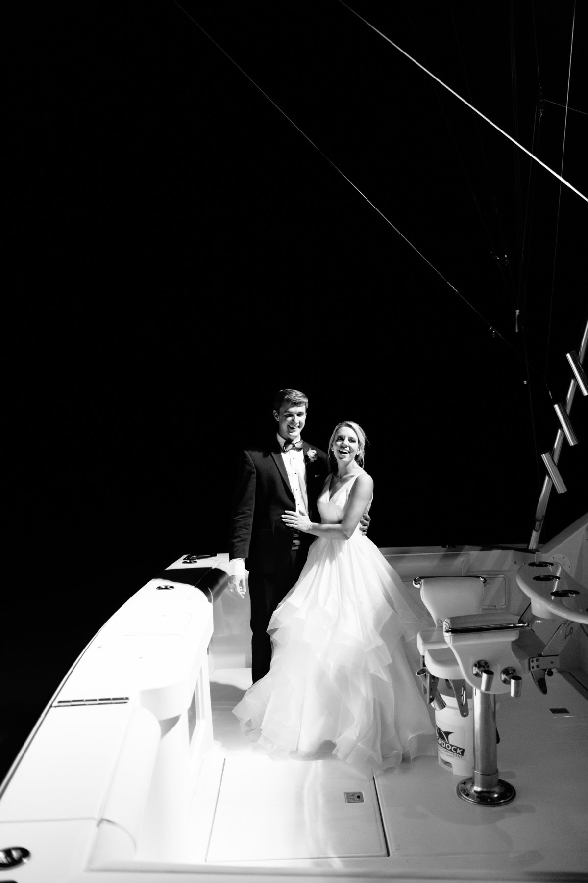 Newlywed Yacht Boat Wedding Getaway in  Charleston