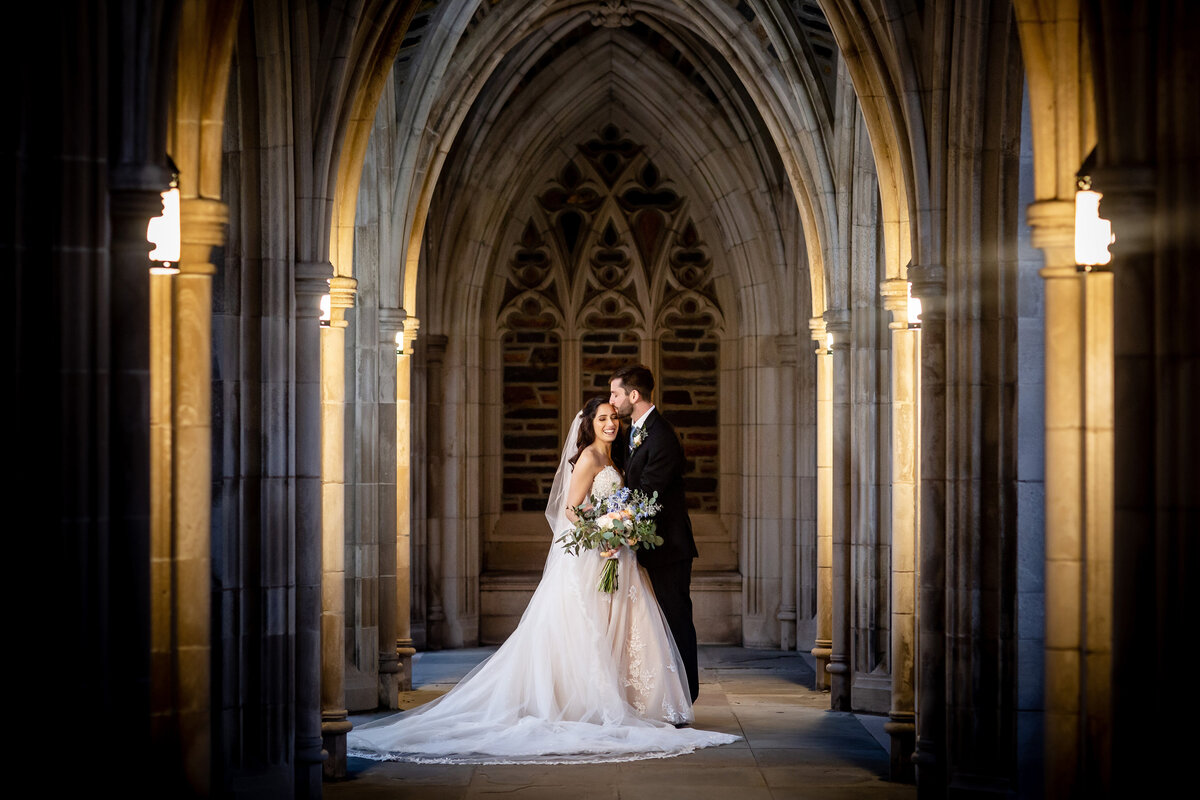 A wedding at the Duke University Chapel in Durham